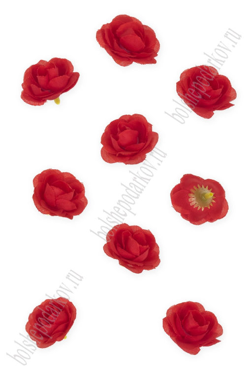 Головки цветов "Роза" 3,5 см (20 шт) SF-7874, красный