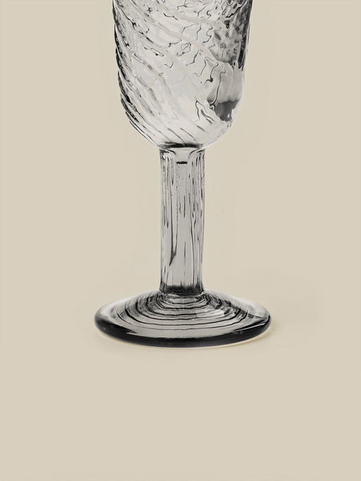 Бокал для шампанского SL-Home «Барк», 160 мл, стекло, серый