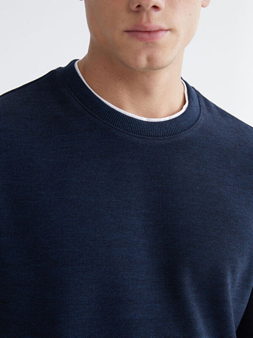 Bisiklet Yaka Erkek Sweatshirt