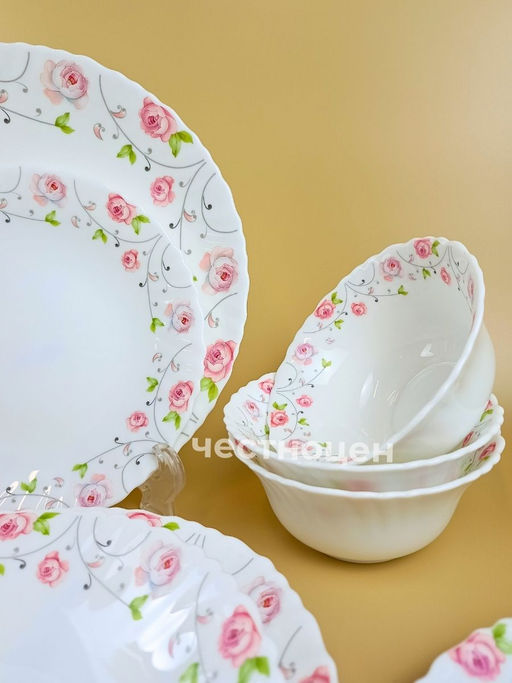 Набор столовой посуды на 4 перс. с рисунком 16предм. OLS-DM-28