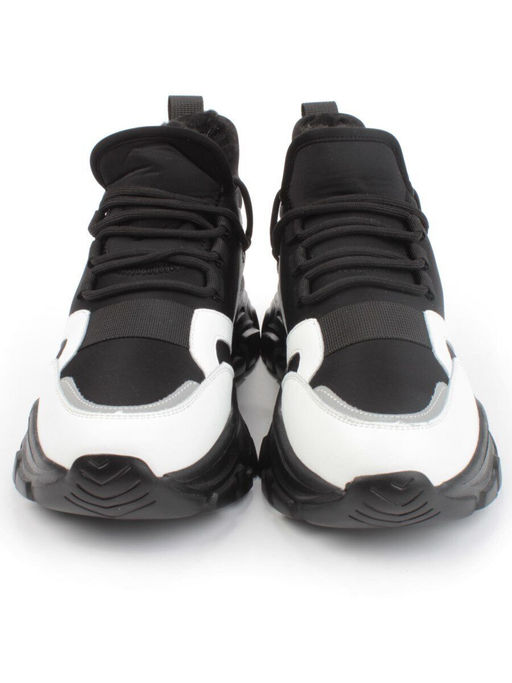 05-P96-1Z BLACK Кроссовки женские зимние (натуральная кожа, шерсть) - Фабричный китай фото 7