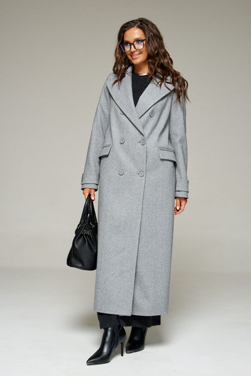 Пальто Beautiful Free 7030-Р серый