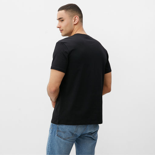 Футболка мужская MINAKU с фирменным принтом цвет чёрный, р-р 54