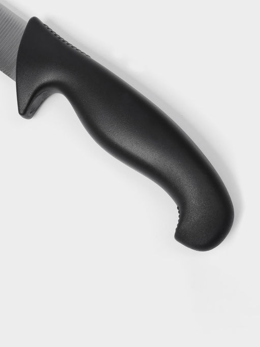 Нож кухонный слайсер Sharp, лезвие 30.5 см, нержавеющая сталь, чёрная ручка