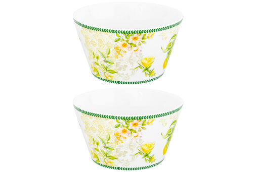 Набор 2 салатников 13*13*7,5 см 600 мл Лимоны NEW BONE CHINA - Elan gallery фото 14
