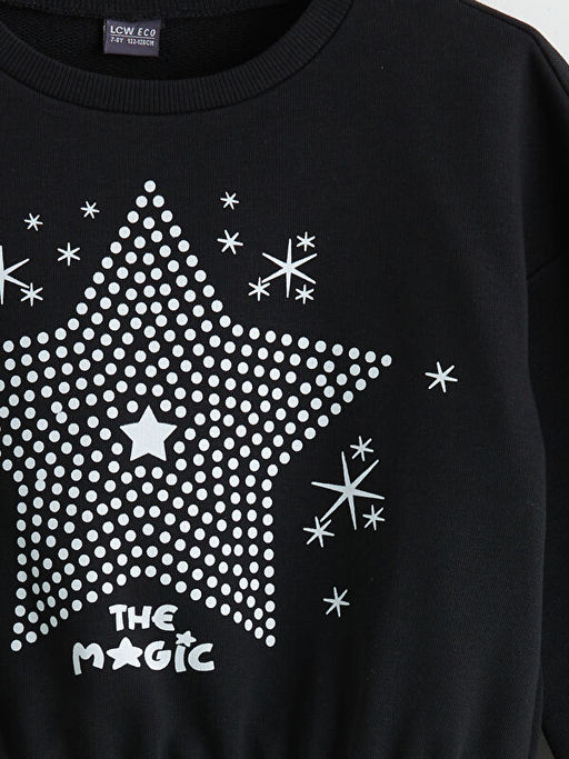 Bisiklet Yaka K?z ?ocuk Sweatshirt