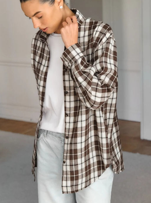 K13010 Рубашка OVER SIZE СВ_КОРИЧНЕВЫЙ_01