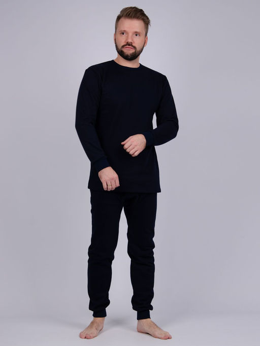 Нательное бельё "НБМ-2" синее, футер начес