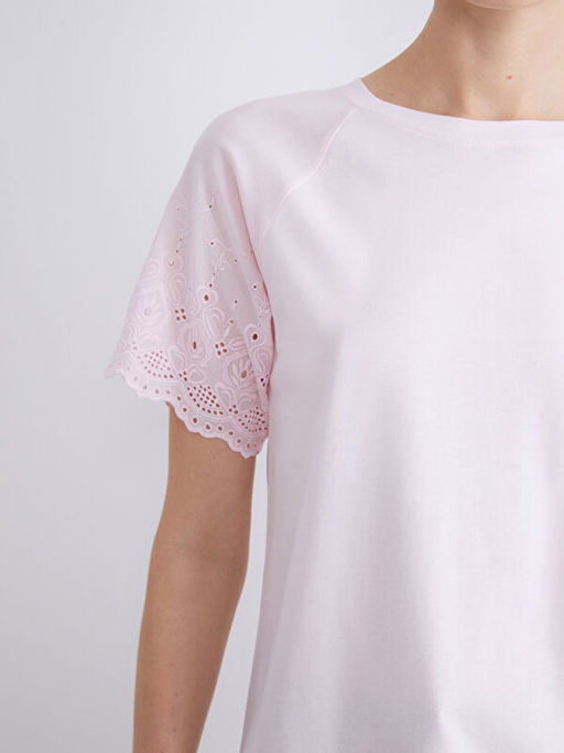 Bisiklet Yaka Ajurlu Bluz