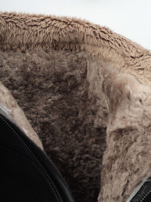 02-K82-B1 BLACK Сапоги зимние женские (натуральная замша, натуральный мех (евромех)) - Фабричный китай фото 14