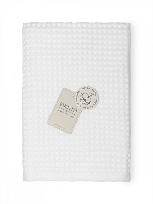 Полотенце для тела 70x140 белый вафельное полотно