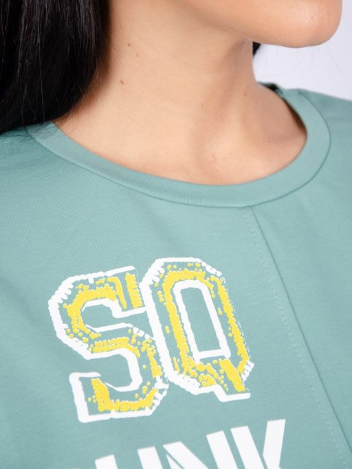 Платье "Фрида" эвкалипт, футер с лайкрой