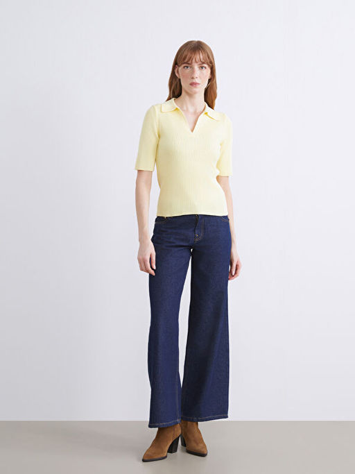 Polo Yaka Kad?n Triko Kazak