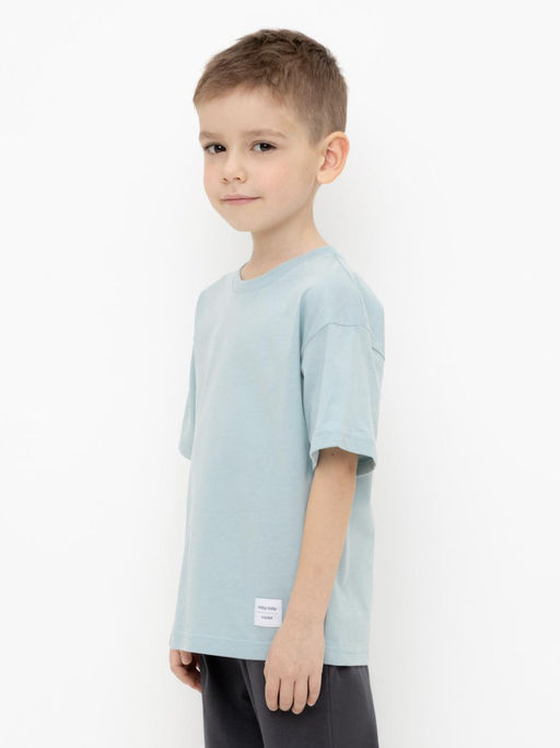 КР 302401/голубой футболка (фуфайка) для мал