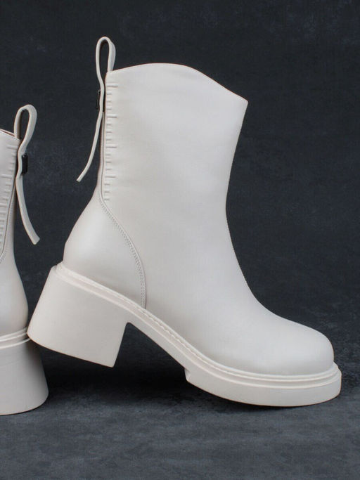 04-M3-L807 BEIGE Ботинки зимние женские (натуральная кожа, натуральный мех)