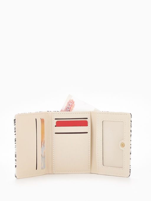 Кошелёк женский на кнопке, 10?1.5?8 см, с принтом, розовый