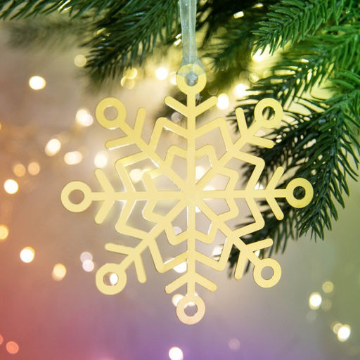 Ёлочная игрушка новогодняя Снежинка, 9.4?9.4 см