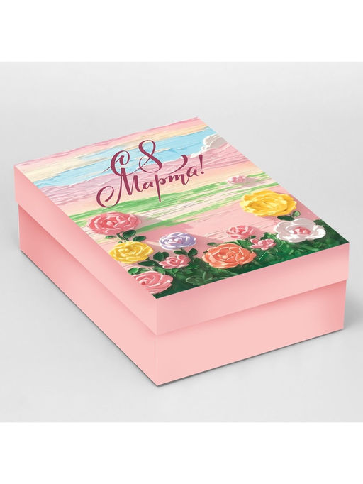 Коробка складная С 8 Марта!, 30?20?9 см