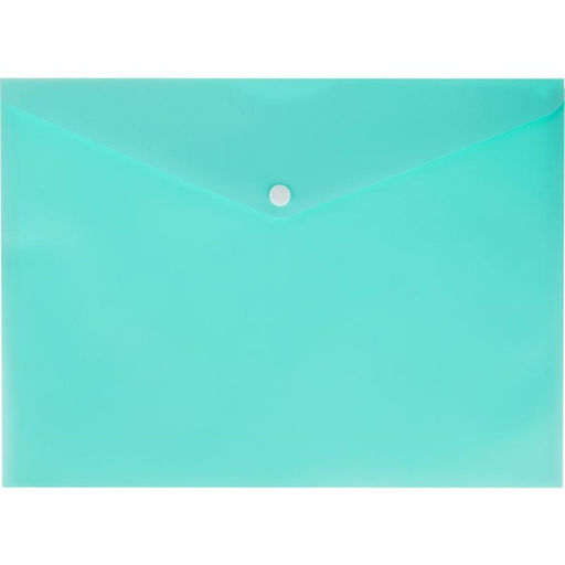 Цена за 10 шт. Папка-конверт на кнопке А4, 180 мкм, Calligrata Pastel, полупрозрачная, светло-мятный