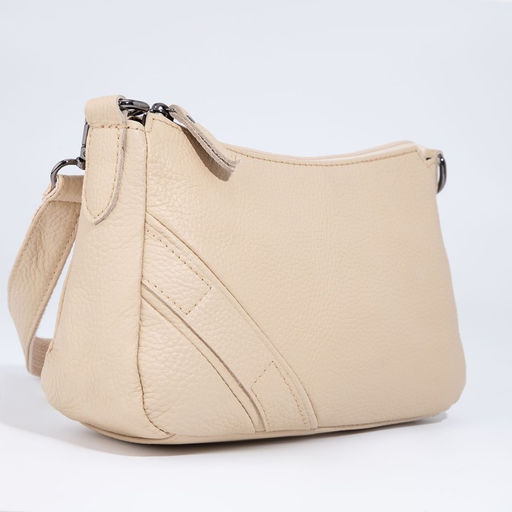 Сумка кросс-боди на молнии, наружный карман, цвет бежевый - Simaland фото 3