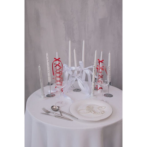 Цена за 2 шт. Набор свечей витых, 1.5?15 см, 3 шт., белый блистер