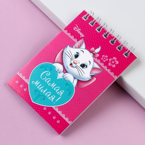 Цена за 40 шт. Блокнот на гребне «Коты аристократы», Disney, 32 листа, А7