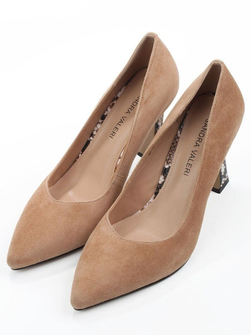 06-HJ-P340 LT.BROWN Туфли женские (натуральная замша)