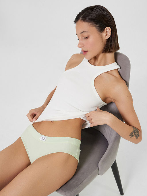 Трусы женские слипы мультипак (3 шт.) в синем, зеленом и белом цвете