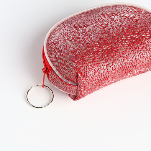 Цена за 2 шт. Кошелёк-монетница на молнии, 11.5×3.5×9 см, красный