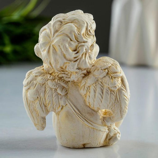 Фигурка гипс Ангел с сердцем, позолота, 6?8?5 см