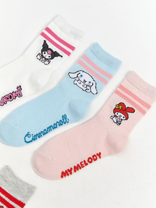 Hello Kitty Desenli K?z ?ocuk Soket ?orap 5li