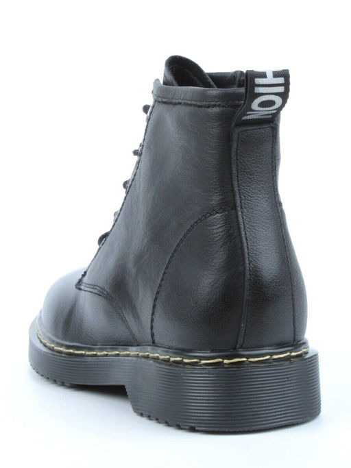 01-CCO22-1P BLACK Ботинки демисезонные женские (натуральная кожа, байка)