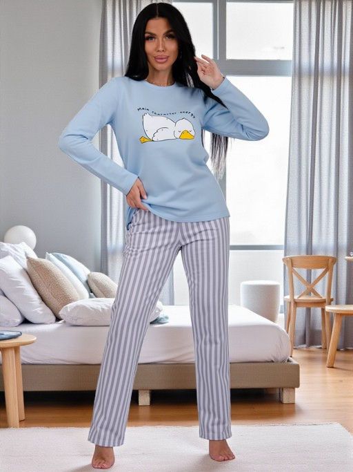 Пижама, футер 2-х нитка с начёс - Малина фото 3