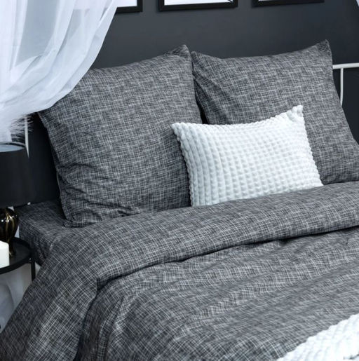 Пододеяльник 1,5-спальный, бязь Комфорт (Контур, темно-серый) - Ивановотекстиль фото 2