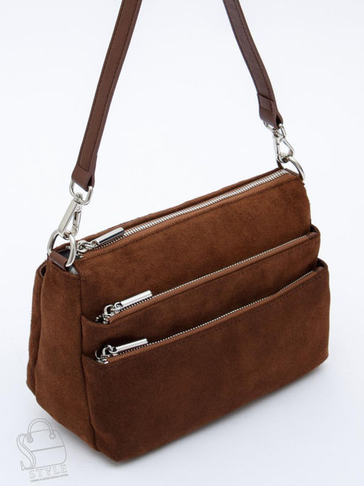 Сумка женская кожаная 8269PEF cocoa Polina&Eiterou  в Новосибирске