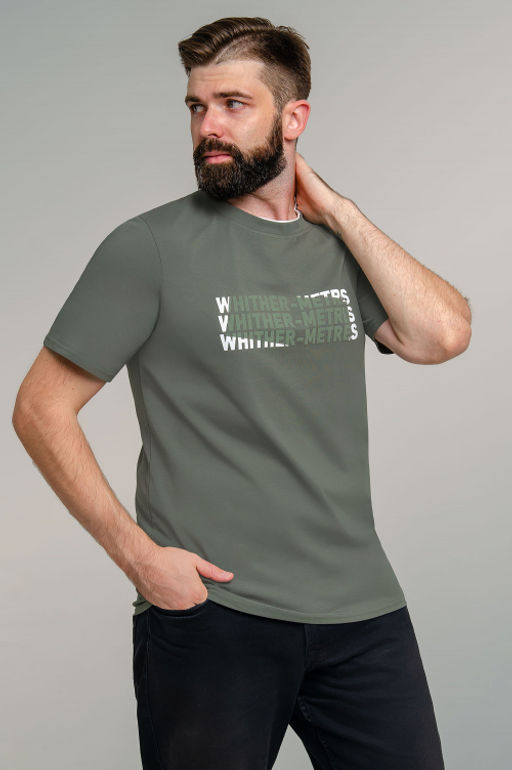 Арт. 67123 Футболка мужская 48-56 (5 шт) Цвет:хаки - Идеал фото 7