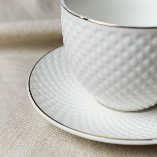 Чайный набор 2 предмета 250 мл PVC / TC69E-2PV 230 /уп 36/ костяной фарфор - Галеонтрейд фото 6