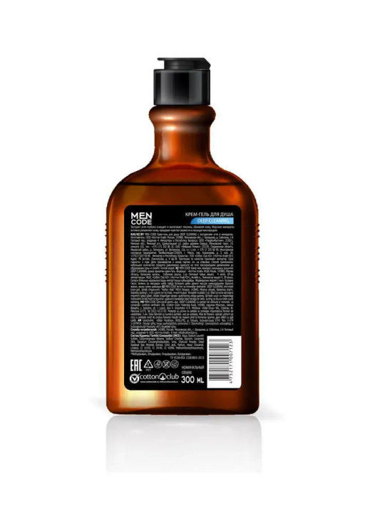Гель для душа MEN CODE DEEP CLEANING Крем-гель с экстрактами угля и минералов 300мл