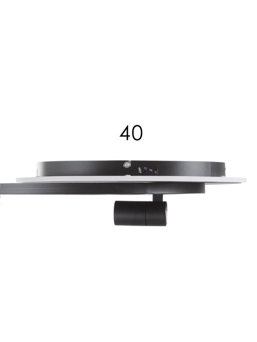 Люстра FL51393, пульт, LED, 3000-6400K, 65 Вт, 56×48×12 см, чёрная