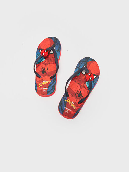 Spiderman Bask?l? Erkek ?ocuk Parmak Aras? Plaj Terli?i - Waikiki фото 3