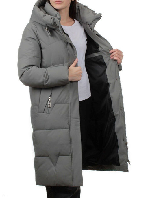 6813 OLIVE Пальто зимнее женское (200 гр. холлофайбер)