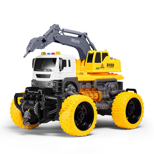 Машина "МегаБур" 1:16 (свет, звук) в коробке (цвет желтый)