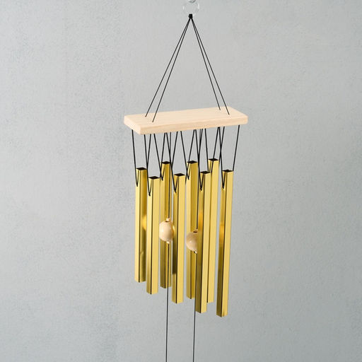 Музыка ветра «Спокойствие», металл, золото 8 трубок, 67 см