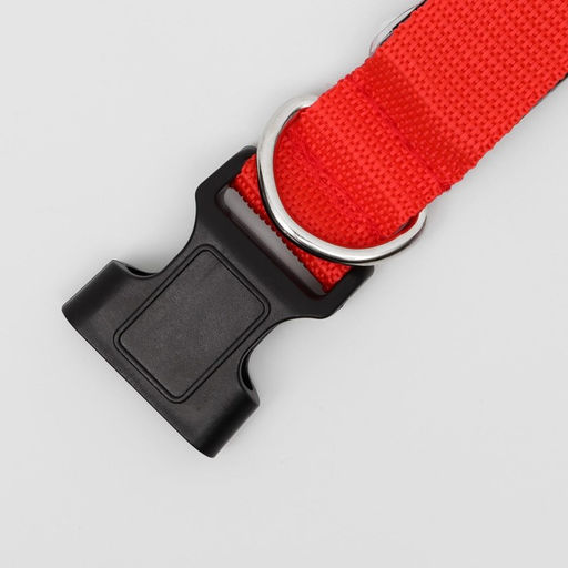 Ошейник с подсветкой размер XL, ОШ 52-60 х 2,5 см, 3 режима свечения красный - Пижон фото 8