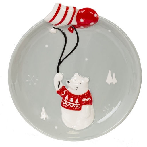 Тарелка "Белый медведь", L18 W17 H4 см