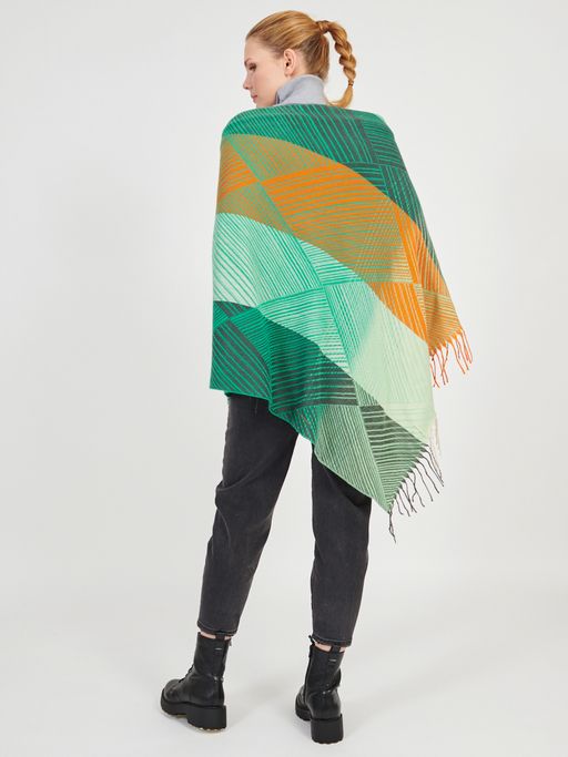 Большой  платок в стиле арт-деко в составе шерсть - Tantino фото 4