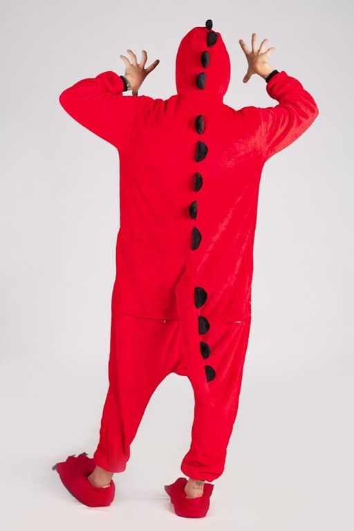 Кигуруми красный динозавр