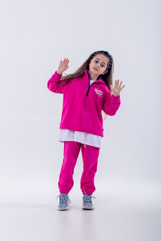 073 Детский костюм, фуксия (3хнитка петля) - Knitka wear фото 2