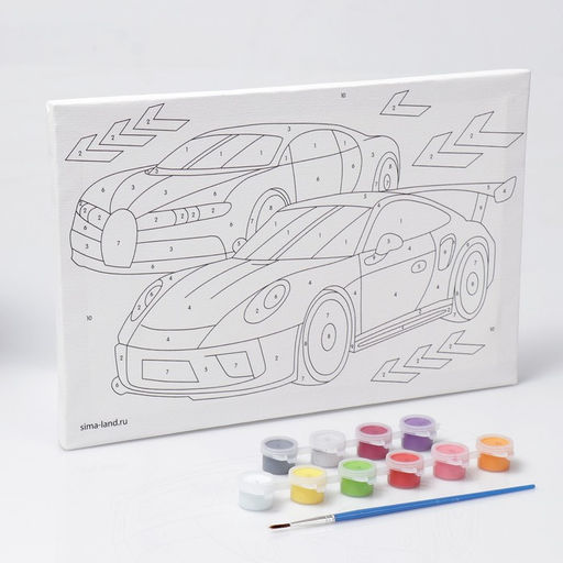 Картина по номерам Быстрые тачки 20х30 см - Школа талантов фото 2