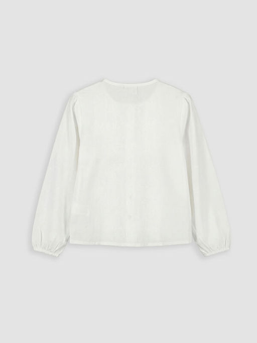 Fiyonklu Poplin K?z ?ocuk G?mlek